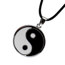 PU Leather Men's Yin Yang Pendant Necklace