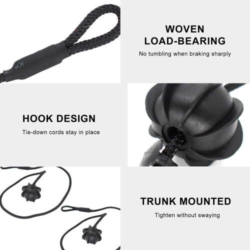 Car Parcel Shelf String Cord 2PCS Universal Tear-Resistant 2