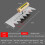 Squared Tip Notch Tile Trowel Stainless Steel 10mm 2