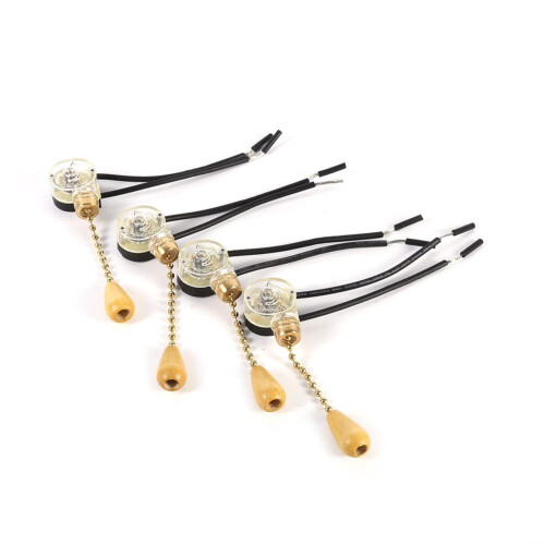 Pull Chain Switch for Ceiling Fan Lamp 4Pcs 250V