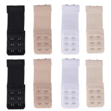 Women's Soft Bra Extender 8 pcs 2-hook elastic 3.9" x 1.3"
