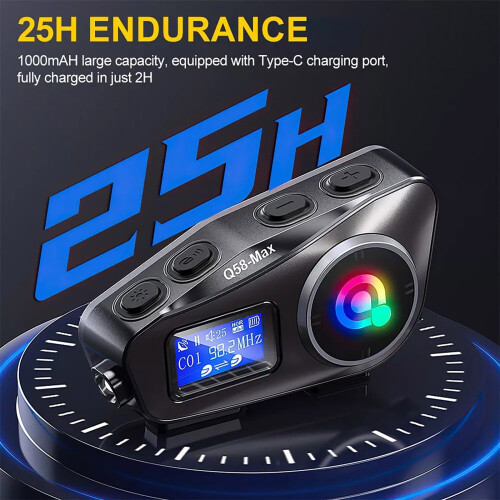 Motorcycle Helmet Intercom with LCD Screen Universal 1
