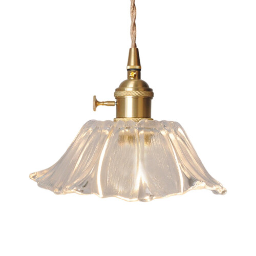 Flower Pendant Light Glass Ceiling Lamp Minimalist Small 1