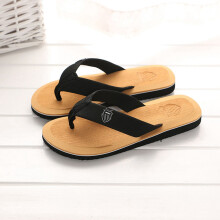 Men's Flip Flops Khaki 44 Color Block Non-Slip Textured