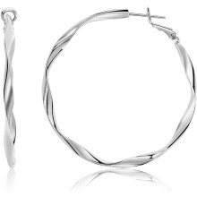 Rose Hoop Earrings Rose Gold Plated 30mm and 50mm