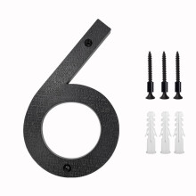 Modern Matte Black 3D House Numbers 5 Inch