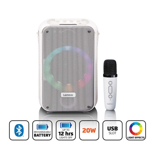 Bluetooth Karaoke System with Wireless Mic and LED Lights 1