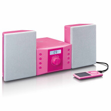 Pink Micro Stereo Set with CD Player and FM Radio