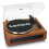 Bluetooth Turntable with Built-In Speakers, Brown, 33/45 RPM 3