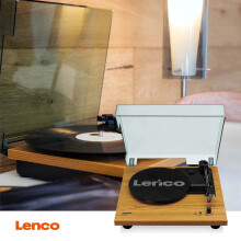 Record Player with Speakers, Wood Finish, 33/45 RPM