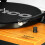 Bluetooth Record Player with Dual Wood Speakers, Auto-Stop 5