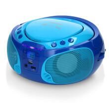 Tragbarer Karaoke-Radio-CD/MP3-Player mit USB-Anschluss und Mikrofon