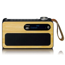 Portable DAB+/FM Radio with Bluetooth, Bamboo, Black