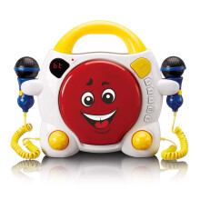 Kids Portable Bluetooth CD Player with 2 Mics & Antishock