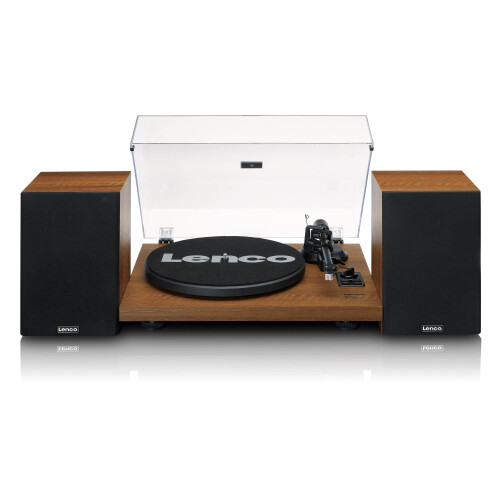 Record Player with Bluetooth, Built-In Amp, 2 Speakers 1