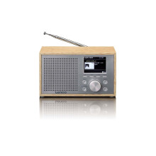 DAB+ FM Radio with Bluetooth, Dual Alarm, Wood Finish