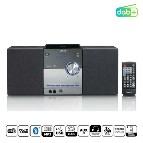 DAB+/FM/CD/Bluetooth/USB Stereo System - Black 1