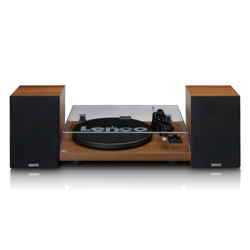 Record Player with Bluetooth, Built-In Amp, 2 Speakers 2