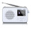 Portable DAB+ FM Radio with Bluetooth, 2.4" Display, White 1