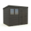 8x7 Pent Composite Shed Tanalised (Single Door, With Windows) 2