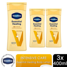 Vaseline Intensive Care Body Lotion Essential Healing for Dry Skin 400ml, 3 Pack