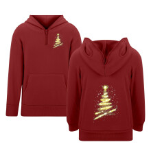 Boys Printed Hooded Sweatshirt with Zipper and Pockets