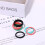 Silicone Wedding Ring for Women 3mm Thin Braided 6 Pack 5