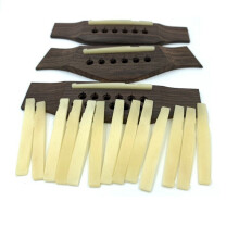 Guitar Saddle Nut Bridge 72x3x9mm Unbleached Bone 10 pcs