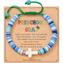 Colorful Soft Ceramic Braided Bracelet for Girls 1 Pack