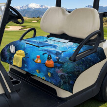 Golf Cart Seat Covers Polyester Heavy-Duty 4 Pockets