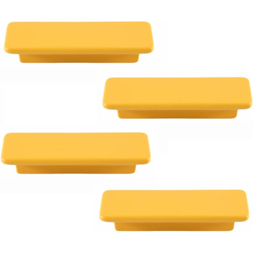 Drawer Knobs Wooden Yellow Trapezoid 4 pcs 64 mm