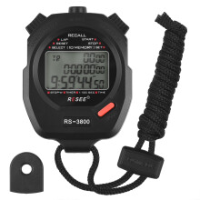 Digital Stopwatch with 100 Memory and Large 3-Line Display