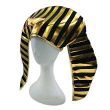 4X Egyptian Pharaoh Costume Pharaoh Hat King Headpiece Gold-Plated  King for Halloween Dress  Themed Party