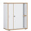 (Chipboard, Black) Office cabinet sliding doors Salia 2-fold B60 2