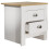 Wooden side table bedside table Balusa White 2