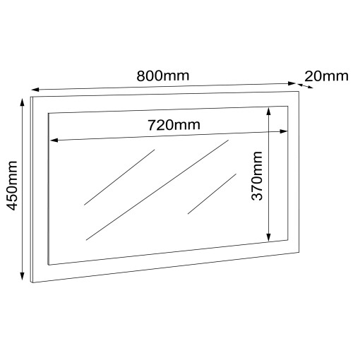 Wood wall mirror mirror Diele Salia 2