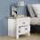 Wooden side table bedside table Balusa White 3