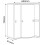 (Chipboard, Black) Office cabinet sliding doors Salia 2-fold B60 5