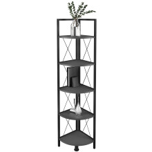 Metal Wood Corner Shelf Books Insasi 5x