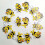Wooden Bee Craft Embellishments Multicolor 20 Pack 3