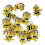 Wooden Bee Craft Embellishments Multicolor 20 Pieces 4