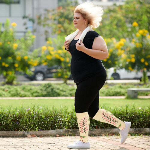 Kompressionsstrømper 20-30 mmHg knæstrømper 4 par 4XL 1