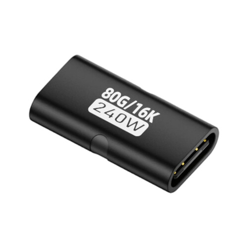 Aluminum USB C Extender Fast Speed Data Transfer-Black
