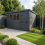 12x4 Pent Composite Shed Tanalised (Single Door, With Windows) 1