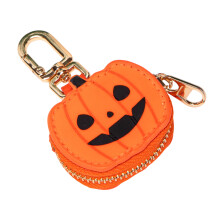 Small Coin Purse Keychain Women Pumpkin Spiders Web-pumpkin