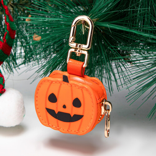 Mini porte-monnaie porte-clés Halloween-toile d'araignée 1
