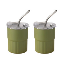 304 Stainless Steel Double-Walled Drinking Glasses Set of 2