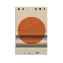 Bauhaus Exhibition Canvas Poster Orange Circle Design