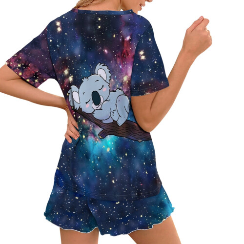 Galaxy Koala Women's Sleepwear Set 2 PCS Size 2XL 1