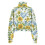 Women's Half-Zip Cropped Sweatshirt with Sunflower Leaf 5